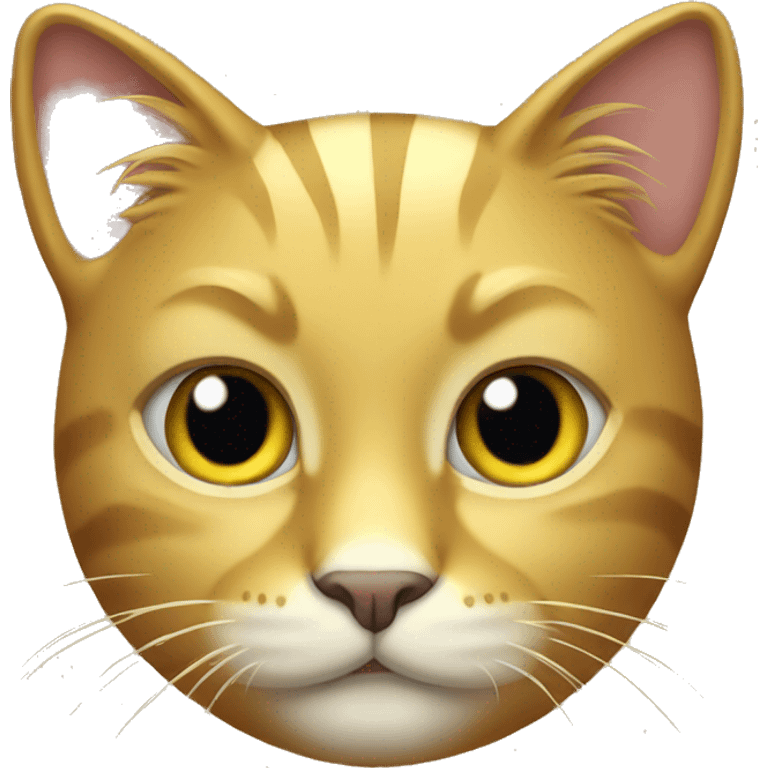 Gold cat emoji