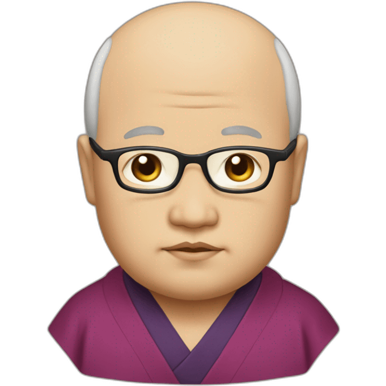 japaneaw fat priest with glasses no eyebrows emoji