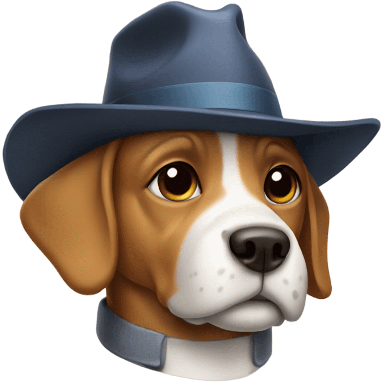 Dog in hat emoji