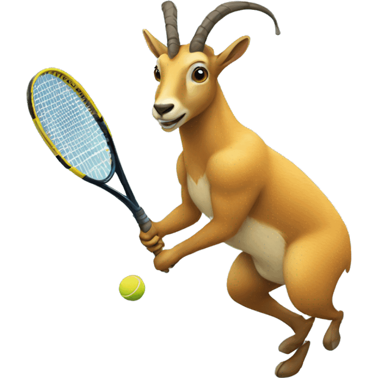 Chamois playing tennis emoji