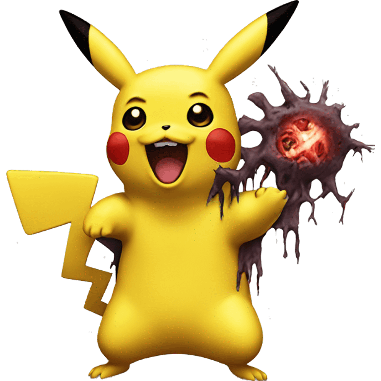 Pikachu Turning zombie  emoji