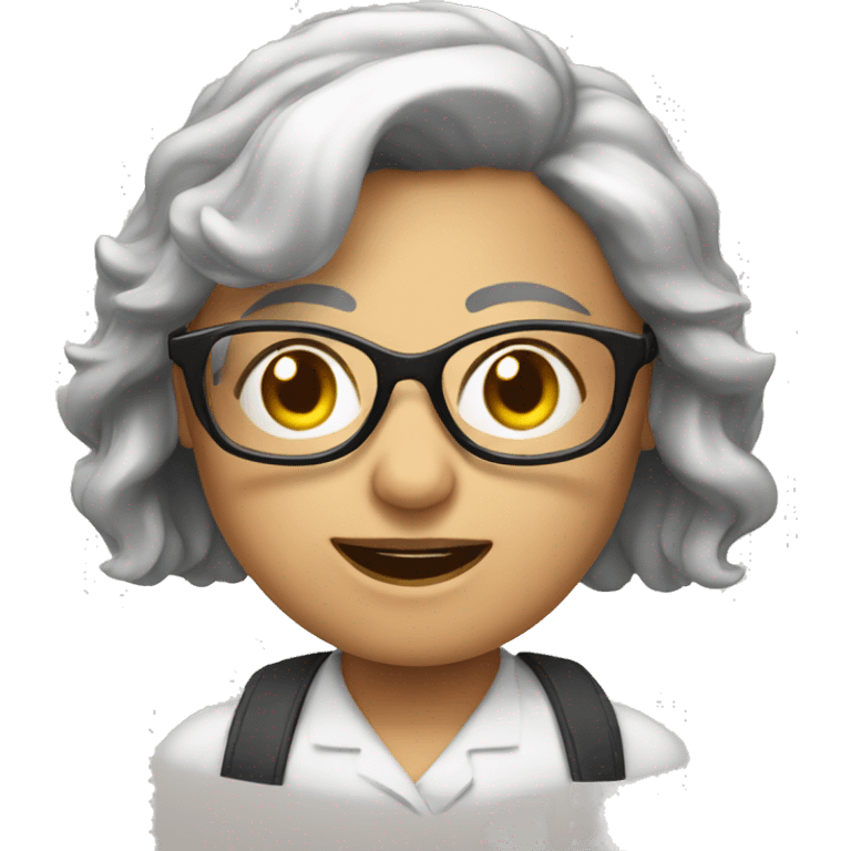 Frau mit Brille emoji