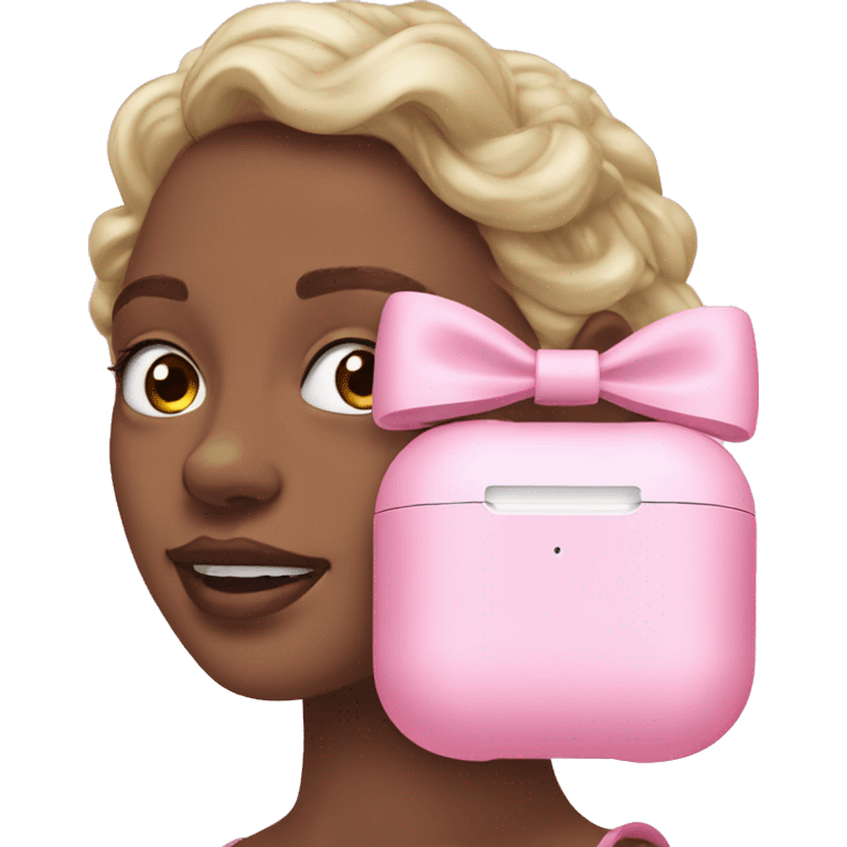 Pink bow AirPods Max emoji