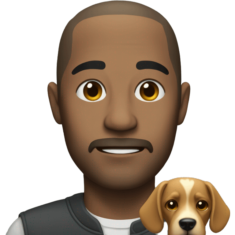 persona con perro abrazados emoji