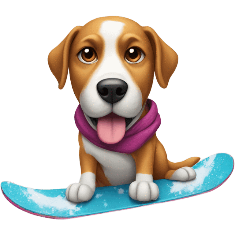 Dog with snowboard  emoji