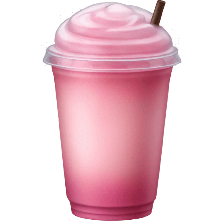 Pink iced coffee emoji