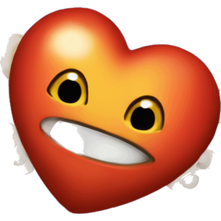 A heart spelling the name toosh inside emoji