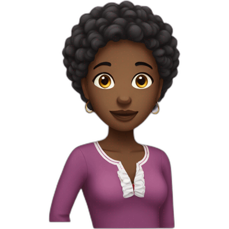 French black girl emoji