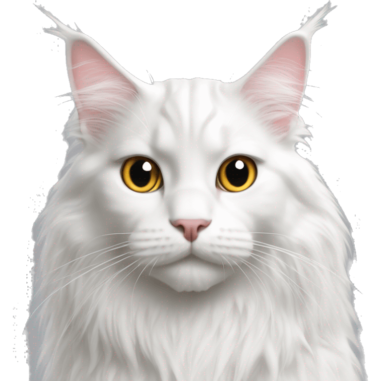 White Maine Coon heart emoji