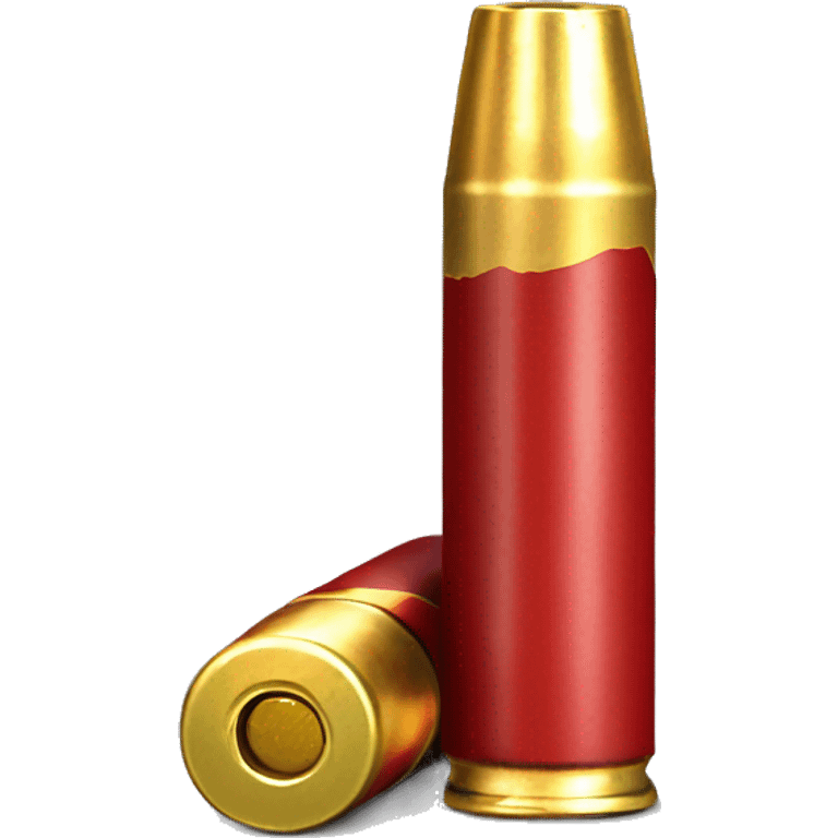 Realistic 12 gauge Shotgun shell amunition isolated.  emoji