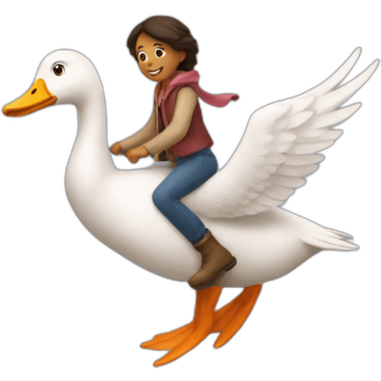 person riding goose emoji