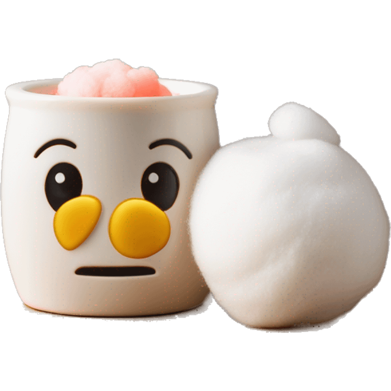 Wax warmer with cotton ball  emoji