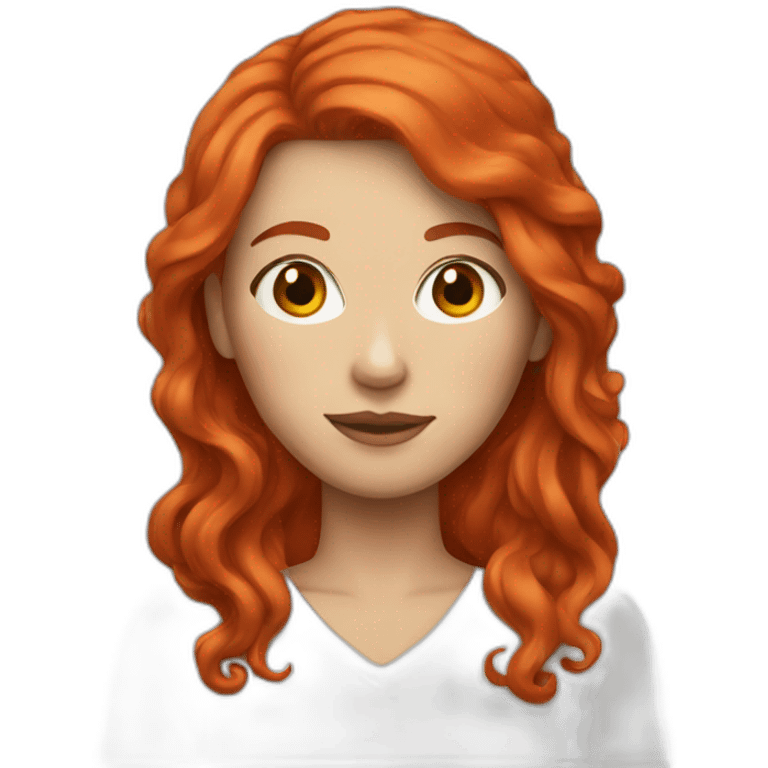 white women with very fhort red hair emoji