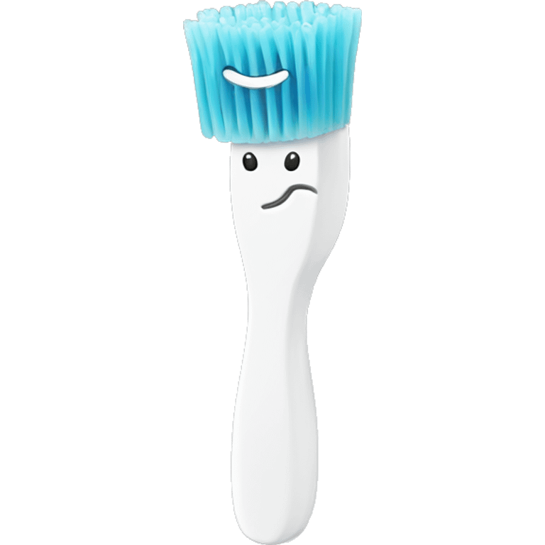 a smiling toothbrush emoji