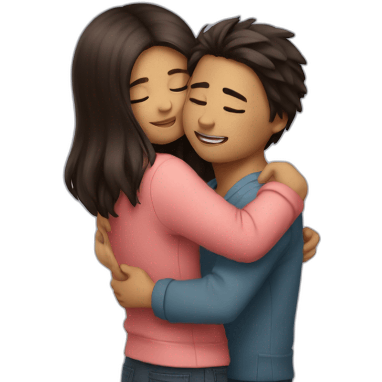 hug 2 girls emoji