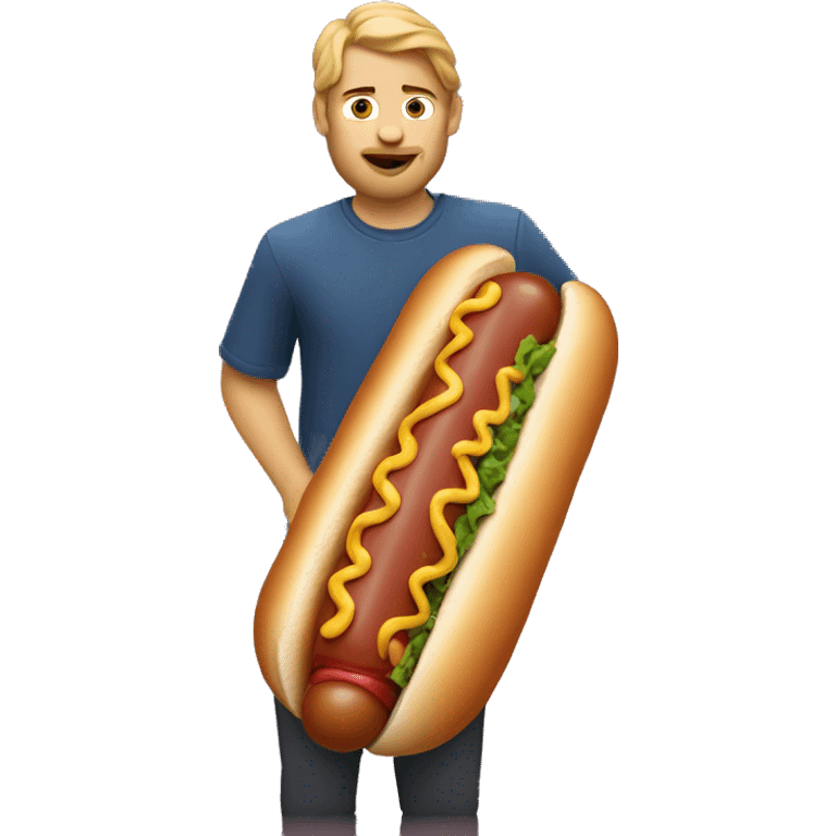 Daniel hot dog with tummy  emoji