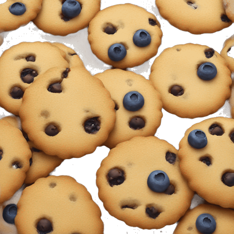 Cookie with blueberries  emoji