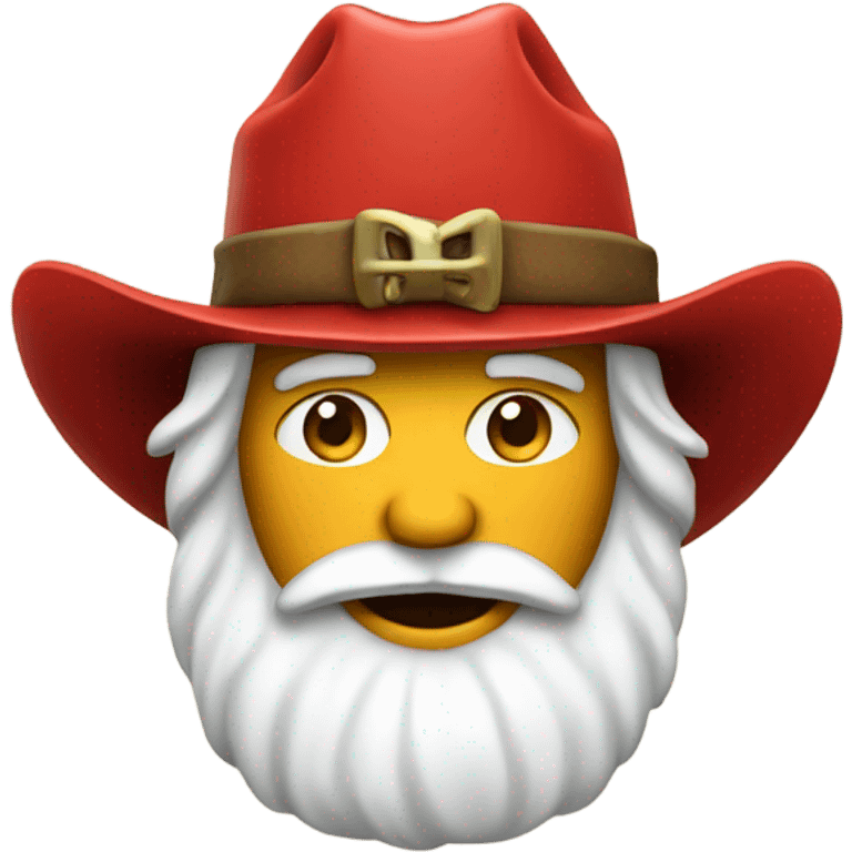 Santa wearing cowboy hat emoji