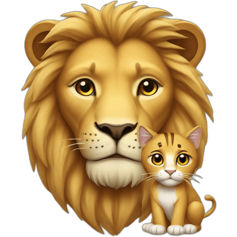 Lion with cat emoji