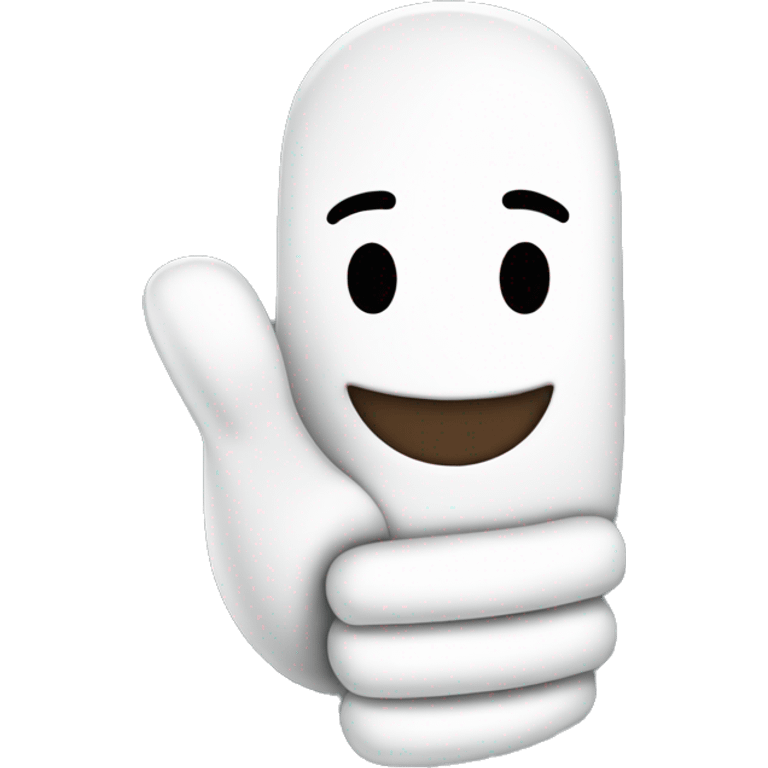 Five finger Thumbs up with white glove on  emoji