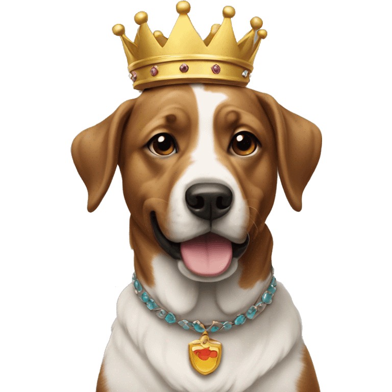 a dog with a crown emoji