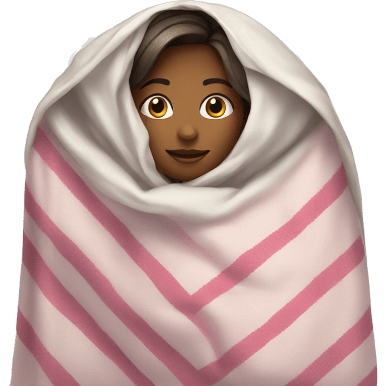 Girl with blanket  emoji