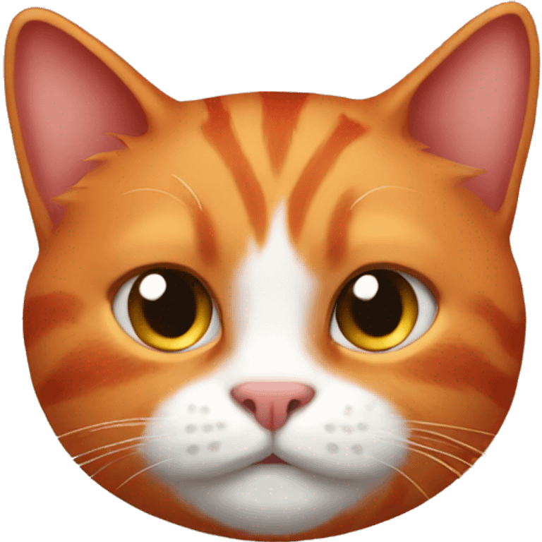 red cat with high chest emoji