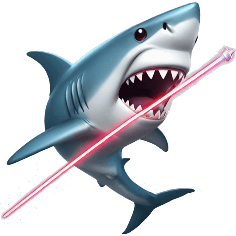 Shark with laser sword  emoji