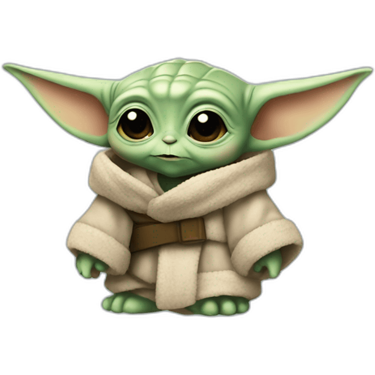 Baby yoda com coração  emoji