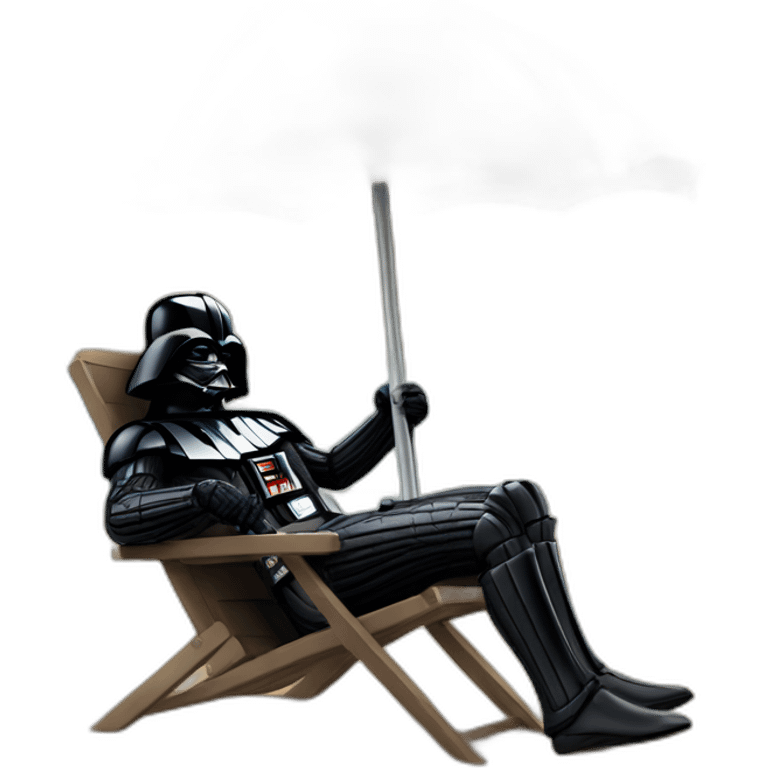 Sexy darth Vader lounging on the beach emoji