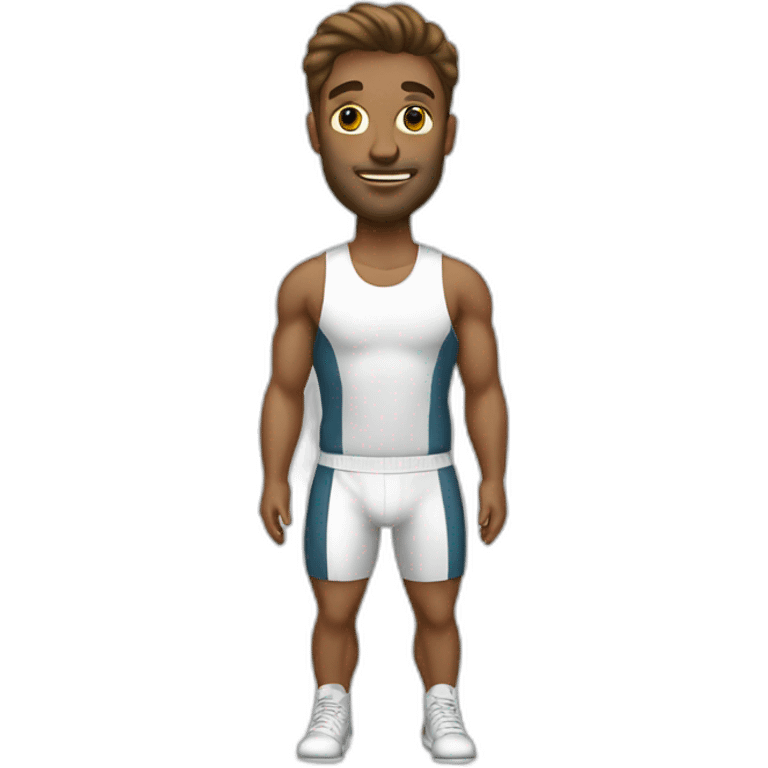 vintage gym suit for white men emoji