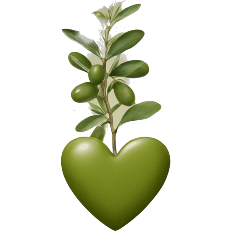 Heart-coloured-olive emoji