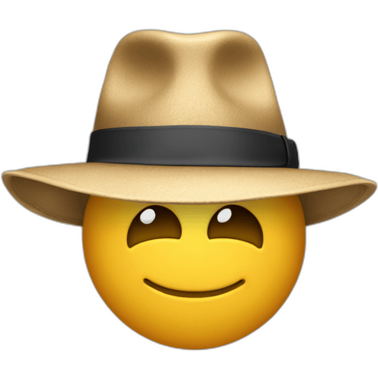 Chat portant un chapeau emoji