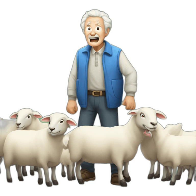 old man yells at sheep emoji