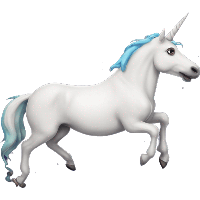 Licorne qui mange un beigne dans l'espace emoji