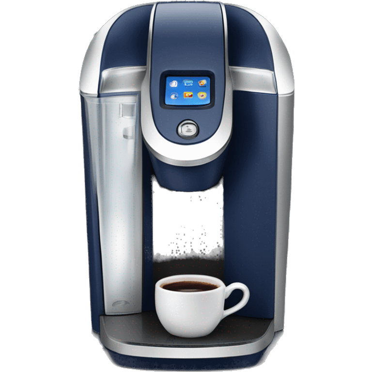 Realistic navy blue keurig machine emoji