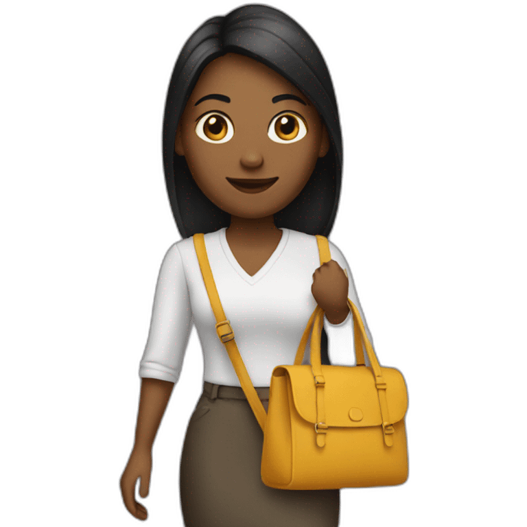 women with bag emoji