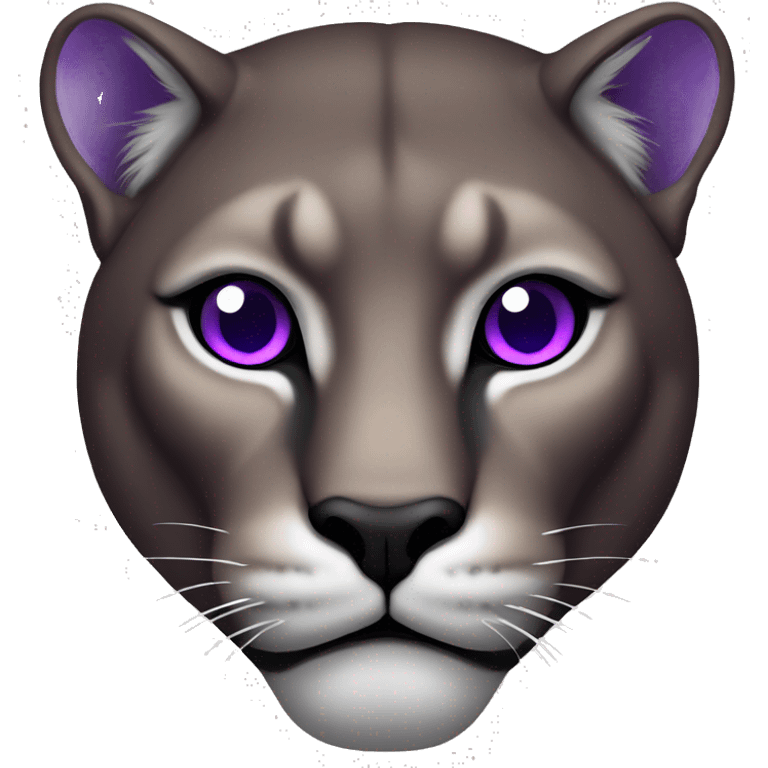 Black and purple cougar emoji