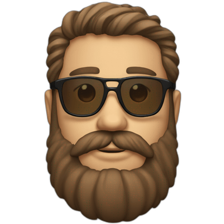 Moreno con barba y gafas emoji