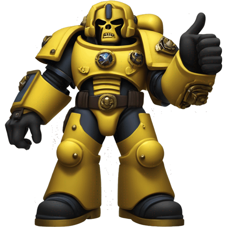 Warhammer 40k yellow space marine Thumbs up emoji