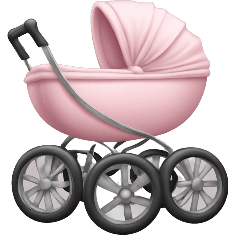 Light pink fancy baby stroller emoji