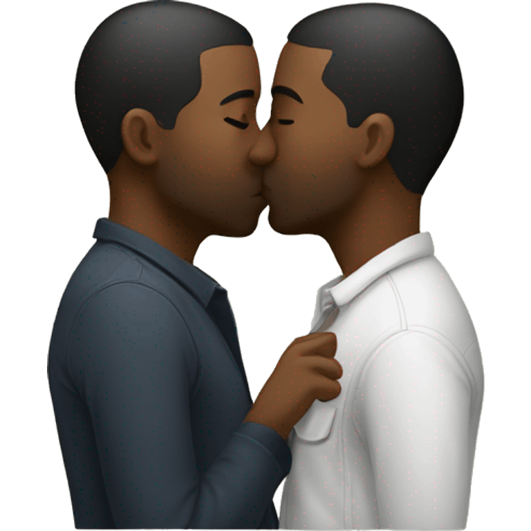 two guys kissing emoji