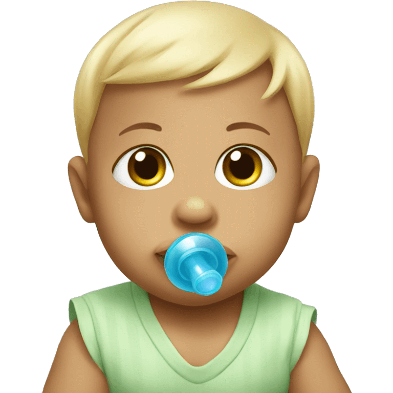 Baby with a pacifier  emoji