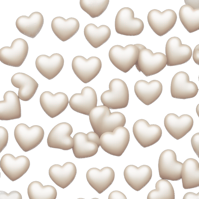 Pearl colored heart emoji