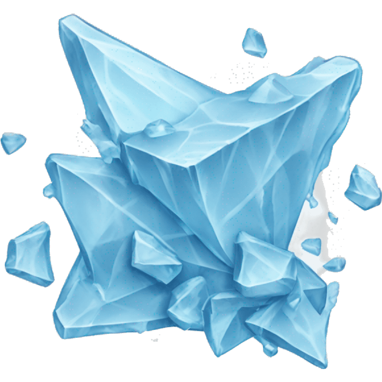 sharp smashed ice flying pieces  emoji