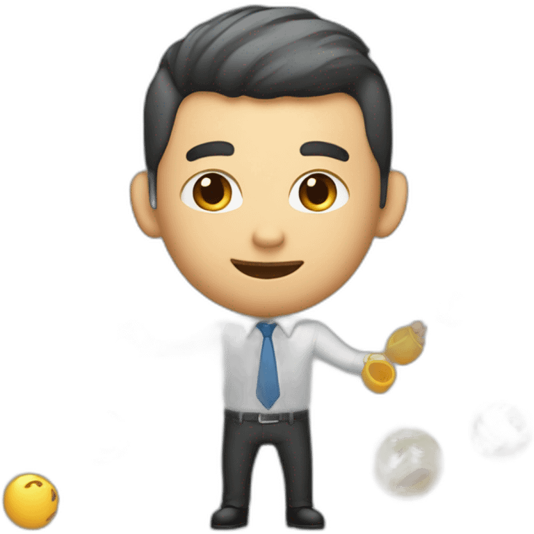 Very busy bizdev person juggling priorities emoji