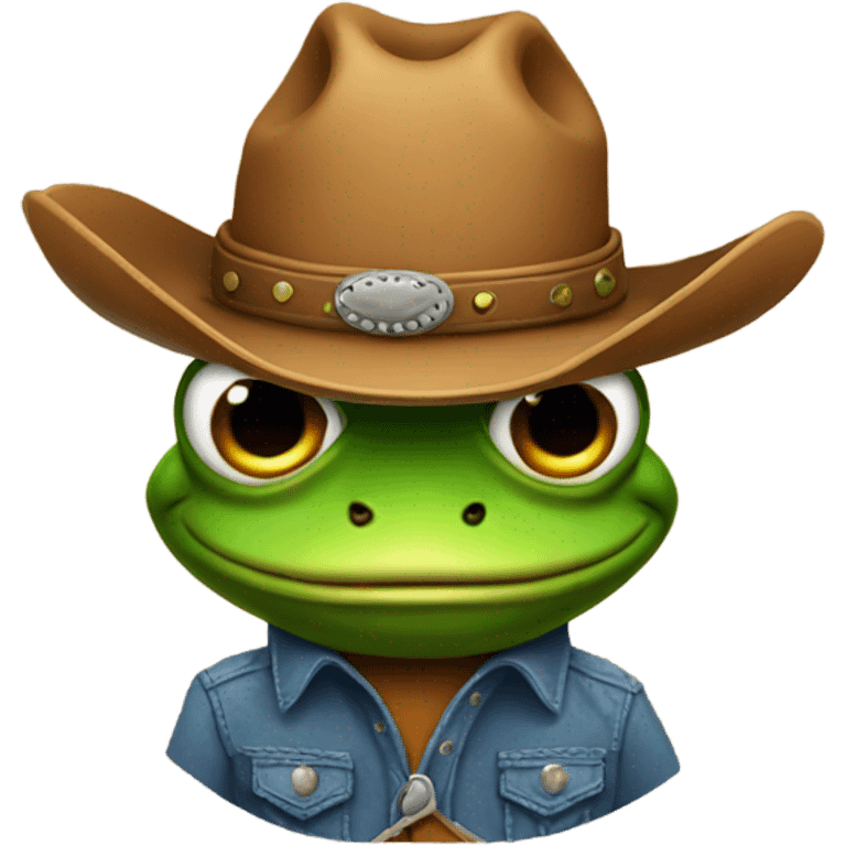 Cowboy frog emoji