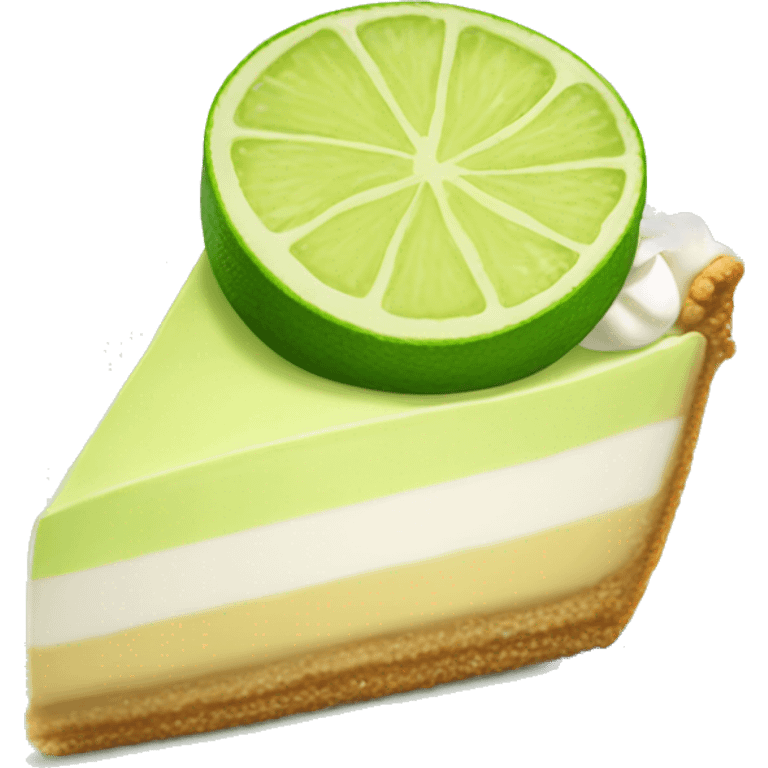 Slice of key lime pie emoji