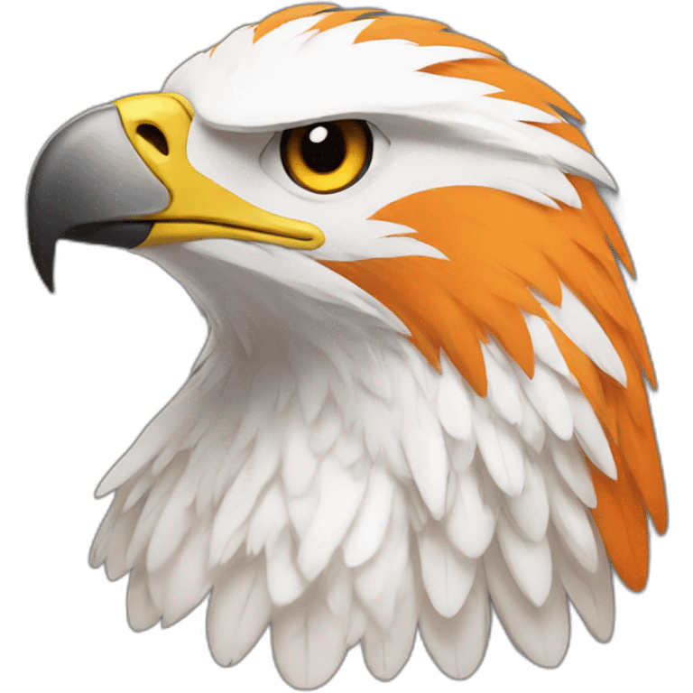 Eagle With only orange and white plumage emoji