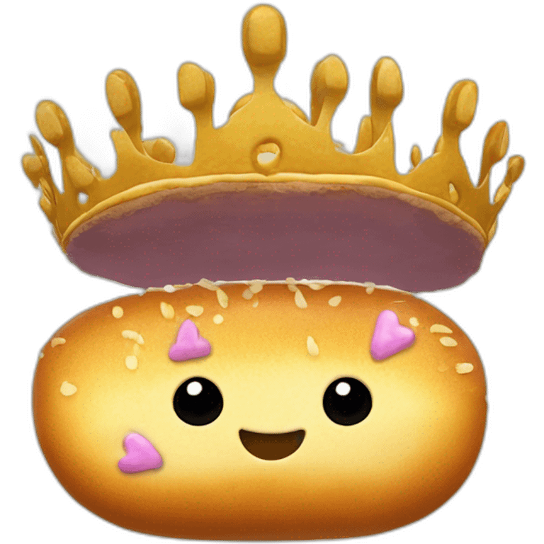 Caca avec une couronne et une baguette magique emoji